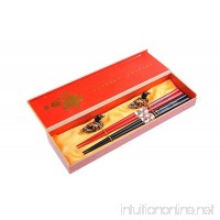 Abacus Asiatica Basic: Red & Black Dragons Chopstick-set in plain decorative box bamboo chopsticks (5 pairs of chopsticks) Mod. CBR-S2-R-GH01 (US) - B012CALRIO